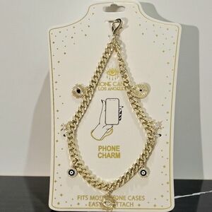 Eye Candy Los Angeles Phone Charm featuring Celestial and Evil Eye Pendants NWT